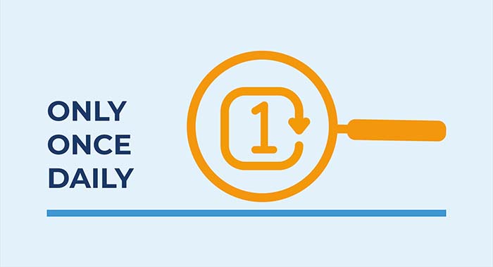 Magnifying glass icon with number one wrapped by an arrow