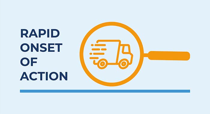 Magnifying glass icon with a fast delivery van