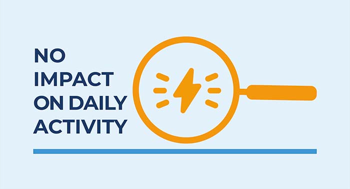 Magnifying glass icon with blinking flash